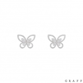Graff White Gold Diamond Butterfly Earrings Graff White Gold Diamond Butterfly Earrings